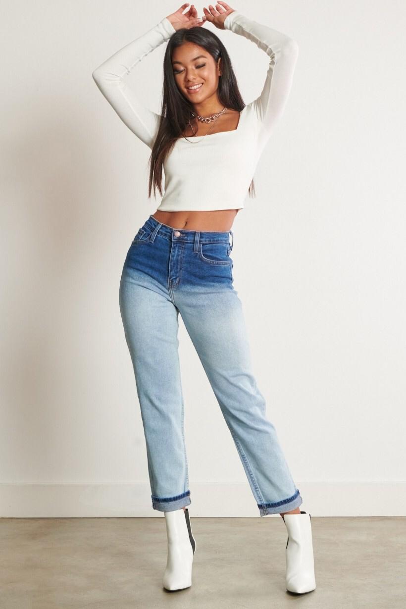 Ombre Mom Vibrant Jeans