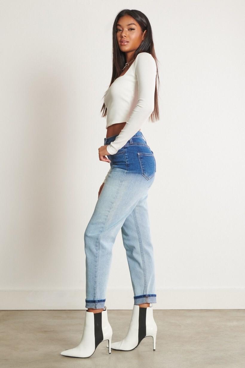 Ombre Mom Vibrant Jeans