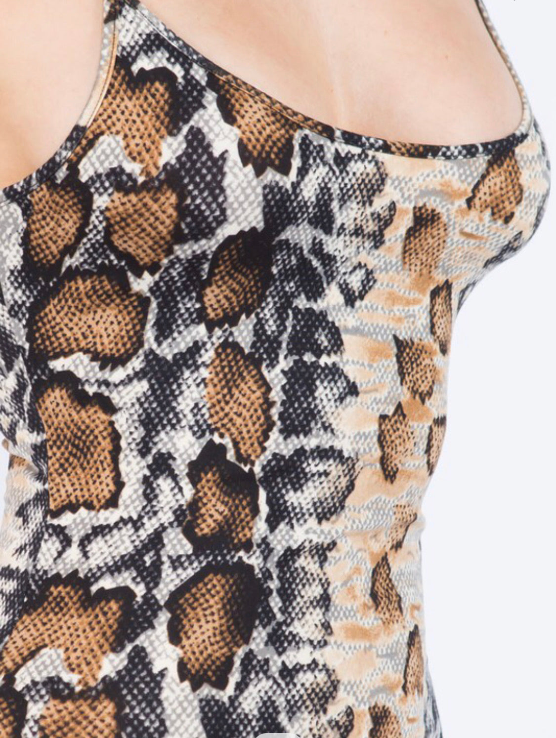 Snakeskin Print Dress