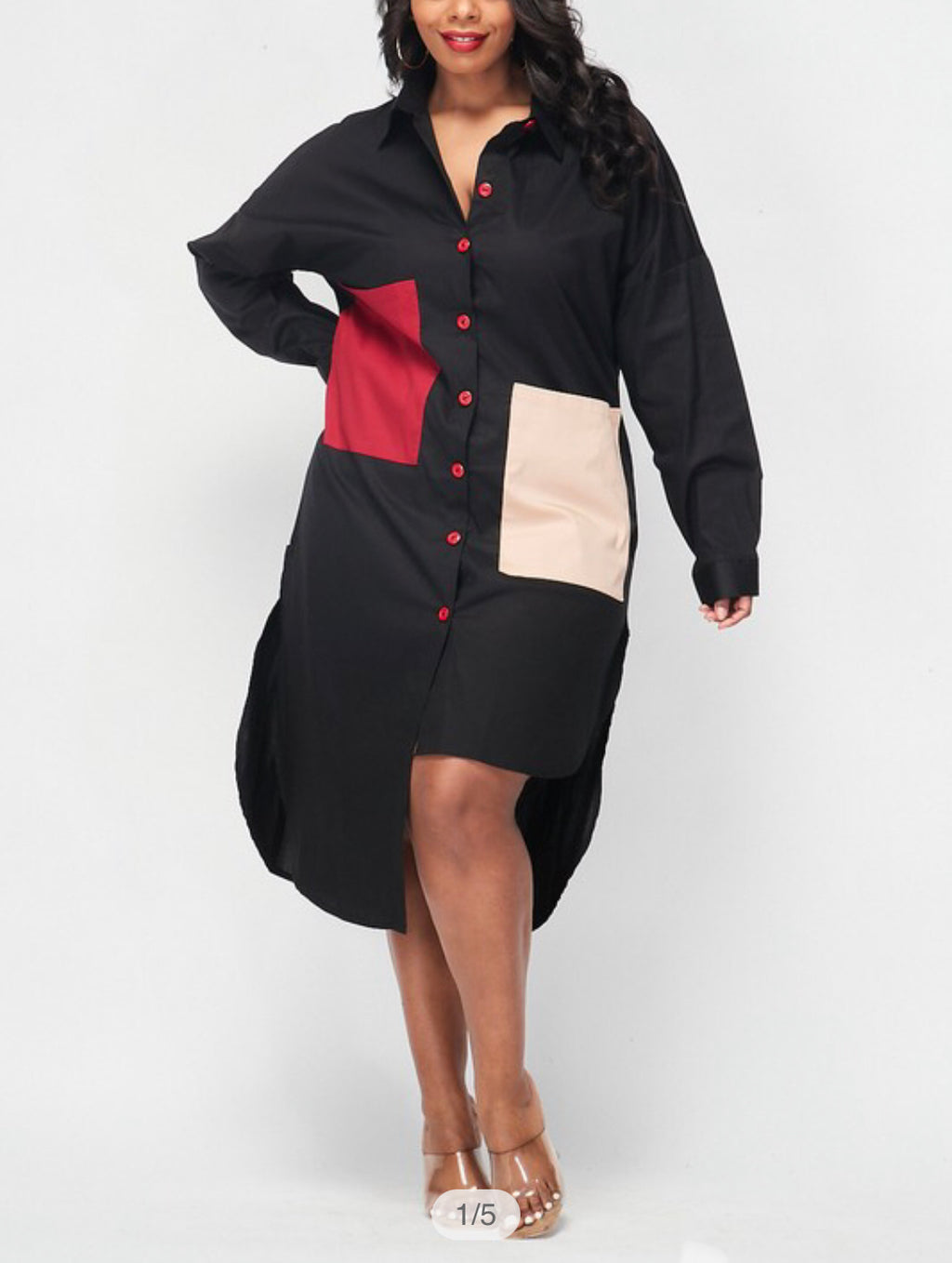 Buttoned Up Plus Size Dress